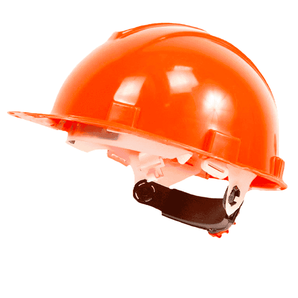 Каска защитная с храповым механизмом оранжевая